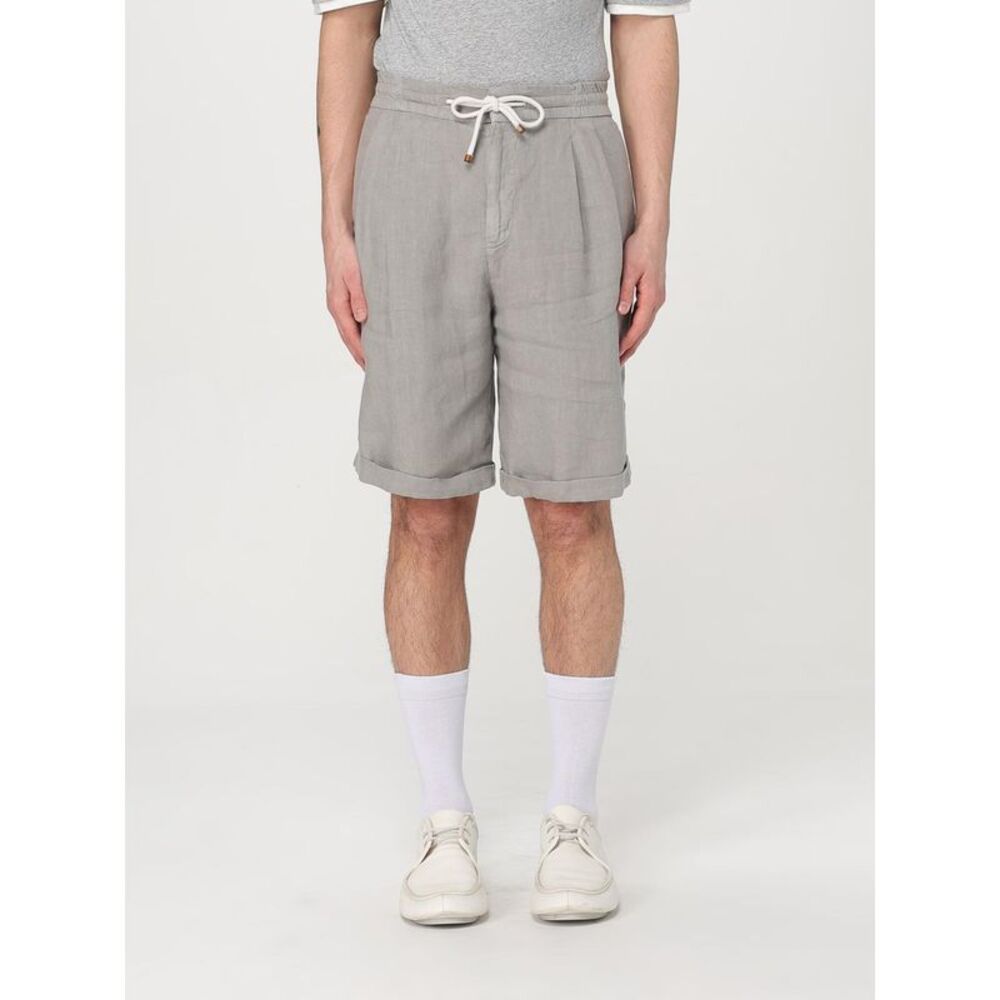 Brunello Cucinelli Men Linen Drawstring Shorts Brunello Cucinelli